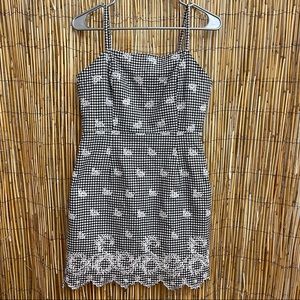 NWOT Contemporary brand Black & White Check Sundress Size Small Juniors